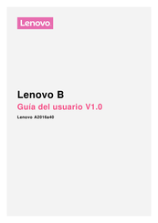 Lenovo A2016a40 Guia Del Usuario