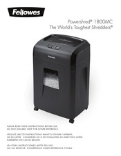 Fellowes Powershred 1800MC Manual De Instrucciones