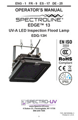 Spectro-UV Spectroline EDG-13H Manual Del Usuario