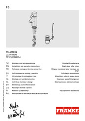 Franke F5LM1009 Instrucciones De Montaje Y Servicio