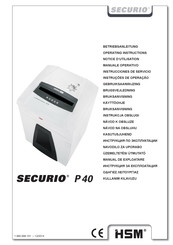 HSM Securio P40 Instrucciones De Servicio