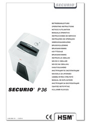 Hsm Securio P36 Instrucciones De Servicio