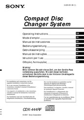 Sony CDX-444RF Manual De Instrucciones