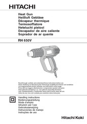 Hitachi RH 650V Instrucciones De Manejo