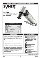 Sunex Tools SX264 Manual De Instrucciones