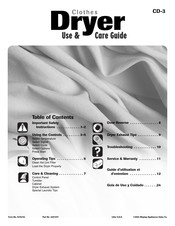 Maytag CD-3 Guía De Uso Y Cuidado