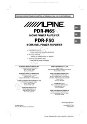 Alpine PDR-F50 Manual De Operación