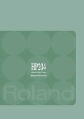 Roland HP204 Manual Del Usuario