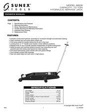 Sunex Tools 6609 Manual Del Propietário