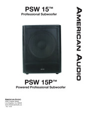 American Audio PSW 15P Manual De Instrucciones