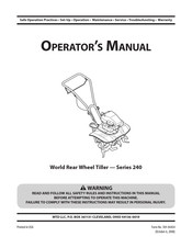 MTD 240 Serie Manual Del Operador