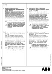 ABB CC Serie Instrucciones De Servicio Y De Montaje
