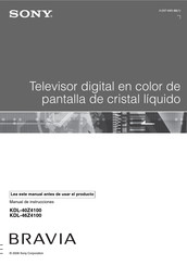 Sony BRAVIA KDL-46Z4100 Manual De Instrucciones