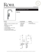 Rohl TR61D1LB Manual De Instrucciones