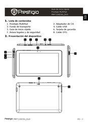 Prestigio MultiPad PMP7100D3G QUAD Guia De Inicio Rapido