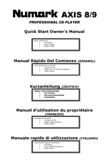 Numark AXIS 9 Manual Rápido Del Comienzo