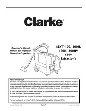 Clarke BEXT-150H Manual Del Operador