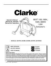 Clarke BEXT-100H 120V Manual Del Operador