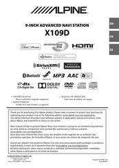 Alpine X109D Manual De Instrucciones