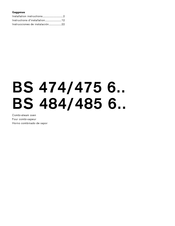 Gaggenau BS 484/485 6 Serie Instrucciones De Instalación