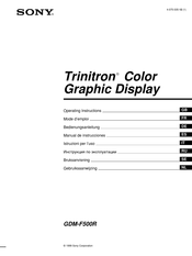 Sony GDM-F500R Manual De Instrucciones