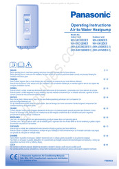 Panasonic WH-SXC09D3E5-1 Instrucciones De Operación