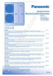 Panasonic WH-MXF09D3E5 Instrucciones De Operación