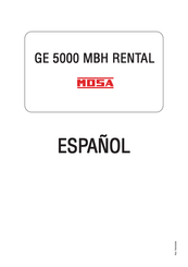 Mosa GE 5000 MBH Manual De Instrucciones