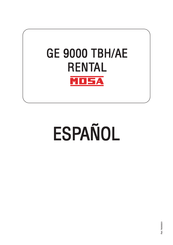 Mosa GE 9000 TBH/AE RENTAL Manual De Instrucciones