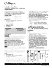 Culligan US-600A Instrucciones Para La Instalación Y El Funcionamiento