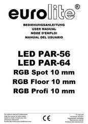 EuroLite RGB Floor 10 mm Manual Del Usuario