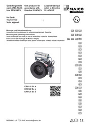 Maico ERM 25 Ex e Instrucciones De Montaje Y Funcionamiento