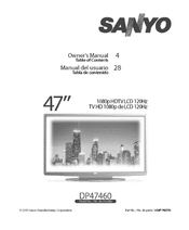 Sanyo DP47460 Manual Del Usuario