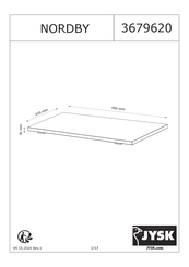 JYSK NORDBY 3679620 Manual De Instrucciones