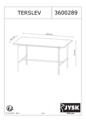 JYSK TERSLEV 3600289 Manual De Instrucciones