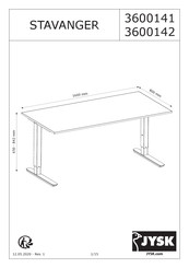 JYSK STAVANGER 3600141 Manual De Instrucciones