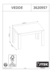 JYSK VEDDE 3620957 Manual De Instrucciones