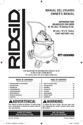 RIDGID RT1800M0 Manual Del Usuario