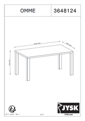 JYSK OMME 3648124 Manual De Instrucciones