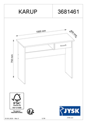 JYSK KARUP 3681461 Manual De Instrucciones