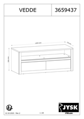 JYSK VEDDE 3659437 Manual De Instrucciones
