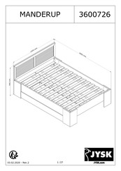 JYSK MANDERUP 3600726 Manual De Instrucciones