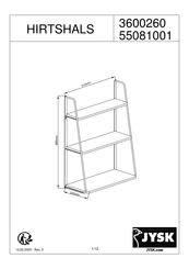JYSK HIRTSHALS 3600260 Manual De Instrucciones