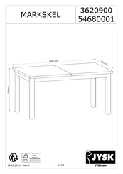 JYSK MARKSKEL 54680001 Manual De Instrucciones