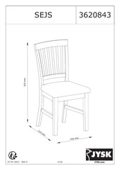 JYSK SEJS 3620843 Manual De Instrucciones