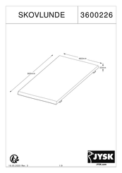 JYSK SKOVLUNDE 3600226 Manual De Instrucciones