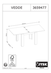 JYSK VEDDE 3659477 Manual De Instrucciones