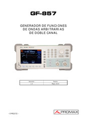 Promax GF-857 Manual De Instrucciones