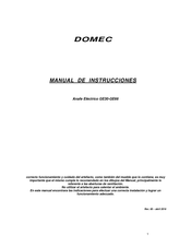 Domec GE30 Manual De Instrucciones