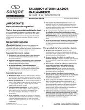 sunjoe 24V-DD-LTE Manual Del Operador